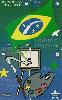 4278  SP  11/01  Dia da Bandeira ( 4 cartões ) Tir. 250.000 Interp. 30C  PUZZLE