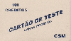 22442  Cartão para Teste 100 créditos CSM ( Fundo Cinza )