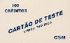 22389  Cartão de Teste  CSM 100C  ( Fundo Cinza )