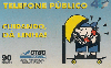 25205  CTBC  02/98  Preservação do Telefone Público  ( Skate Azul ) Tir. 100.000 Interp. 90C
