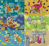 4522  SP  12/04  Flintstones  ( 6 Cartões ) Tir. 27.300 Interp. 50C